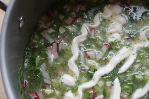 Окрошка на томатном рассоле