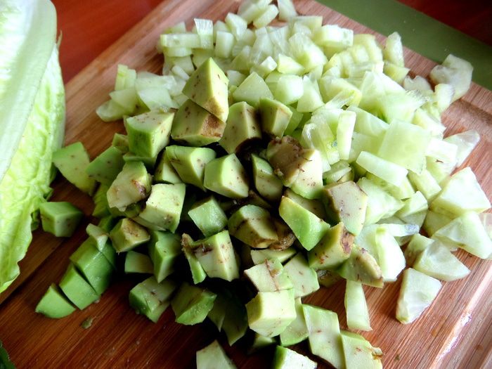 Cалат с красной рыбкой