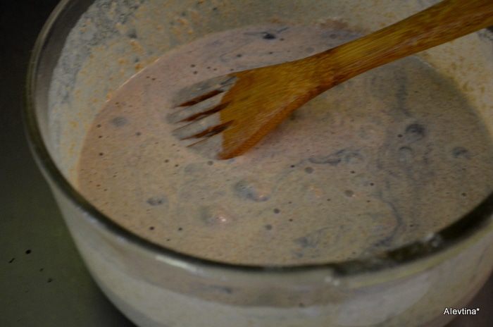 Кекс кофейный с голубикой