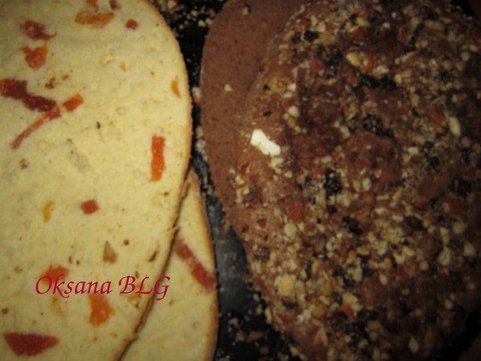 Двухцветный бисквитный торт..