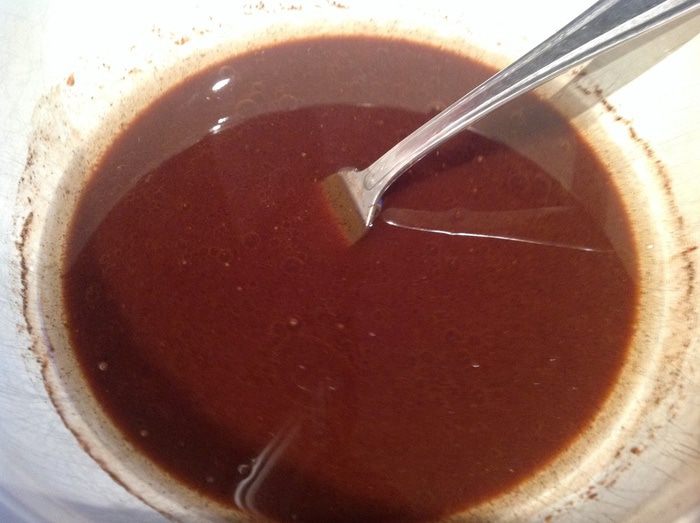 Постная шоколадная коврижка с клюквой