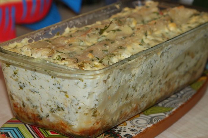 Каннеллони под сливочно-яичным соусом