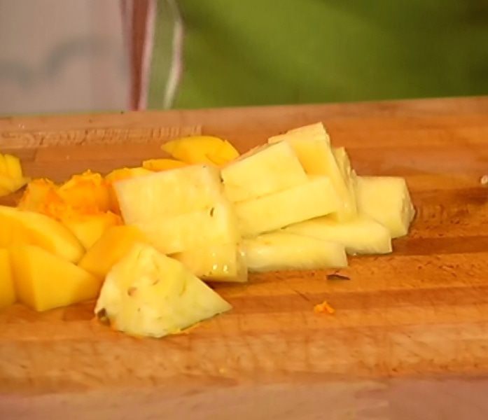 Рис на кокосовом молоке с манго и ананасом 