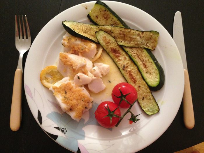 Филе трески на лимонах