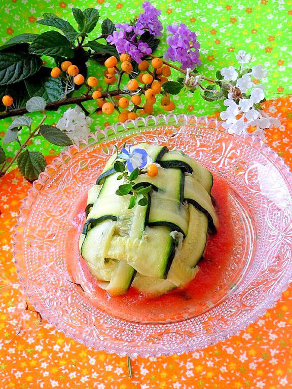 Рыбное филе в мешке из цукини