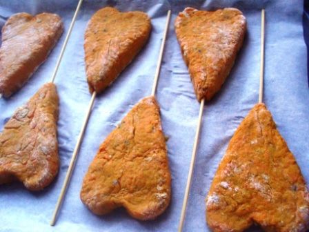 Морковные сердечки в стиле Тильда