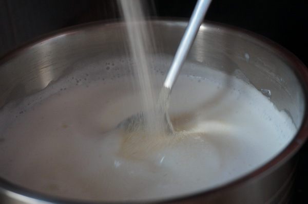 Манная каша с киселем