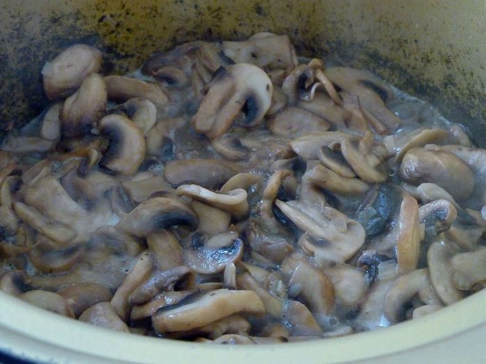 Запеченная паста с грибами 