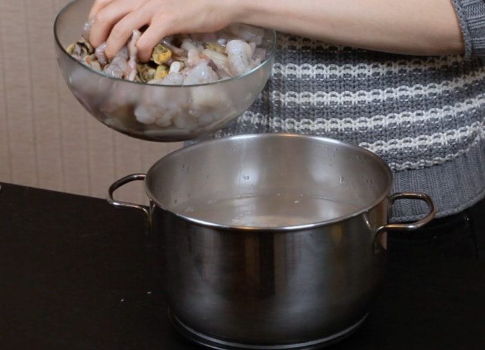 Севиче из морепродуктов с манго