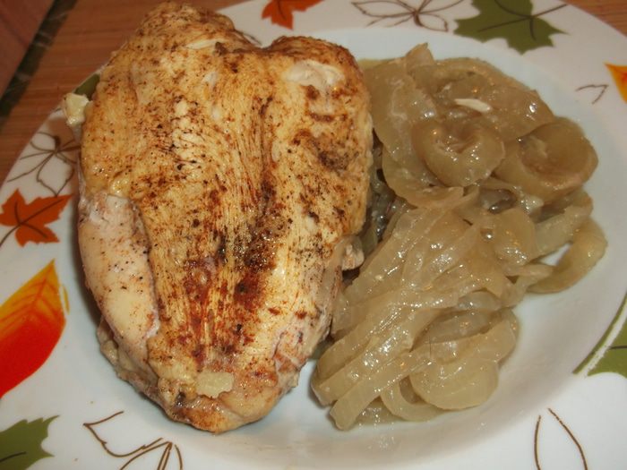 Экспресс-курица с соусом из лука