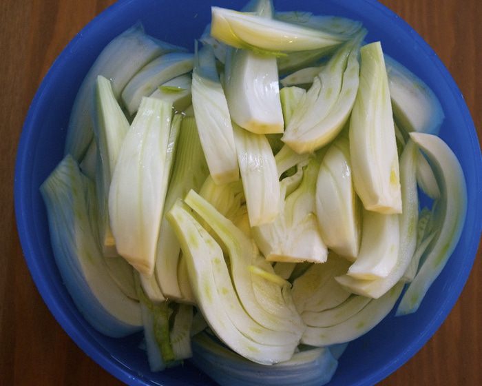 Филе с фенхелем под апельсиновым соусом 