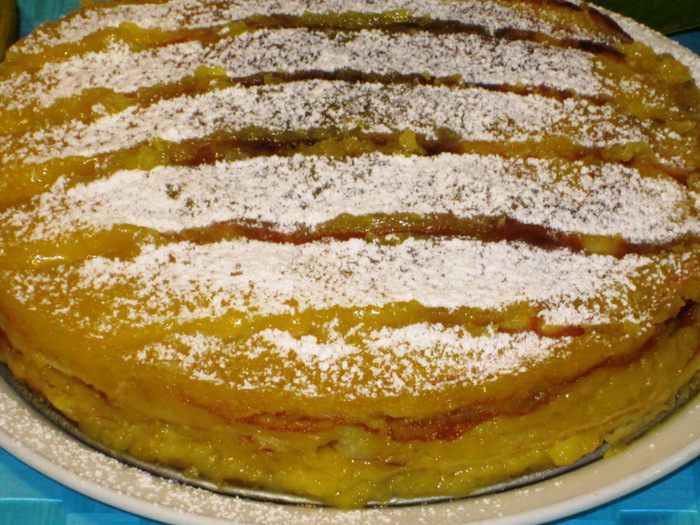 Блинный торт с лимонным курдом