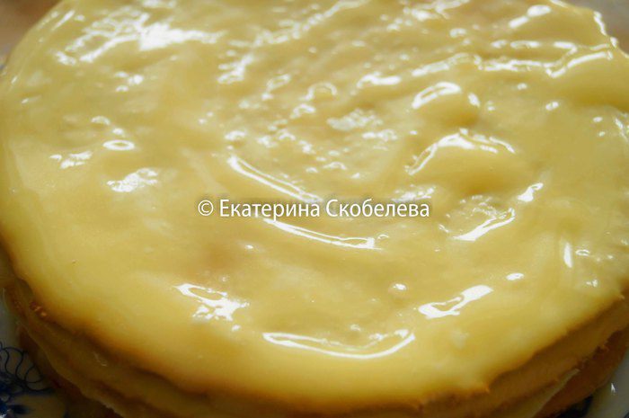 Творожный Наполеон с лимонным курдом