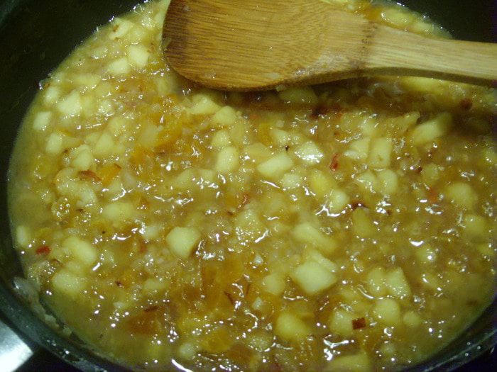 Свиные кармашки с абрикосовым чатни