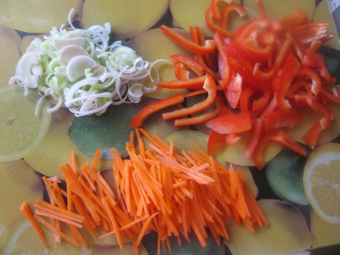 Курица с овощами  в кисло-сладком соусе