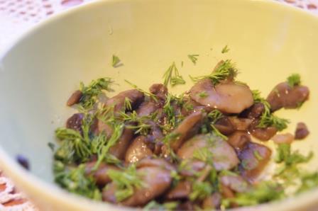 Гречневые мини-блины с грибами