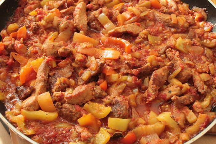 Мясная поджарка с овощами &amp;quot;Осенняя&amp;quot;