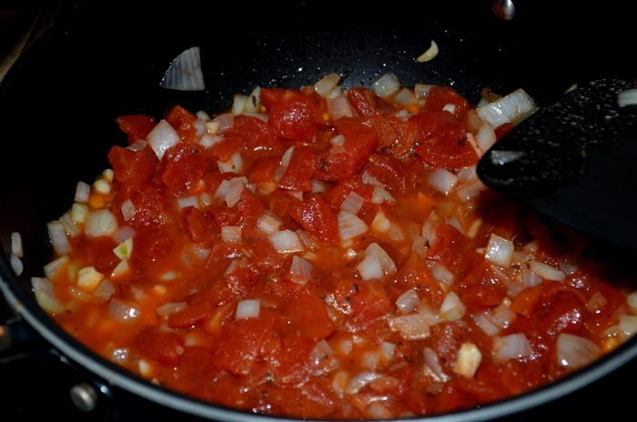 Курица с томатами и фетой