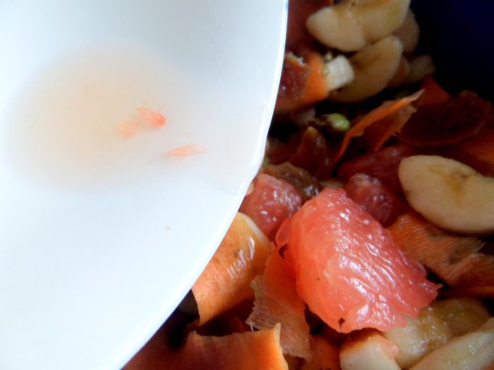 Фруктовый салат в съедобной тарелке