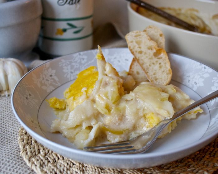 Бакала с полентой