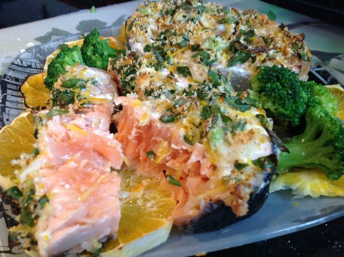 Семга в цитрусовой панировке