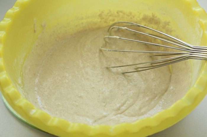 Овсяные панкейки с яблочным топпингом