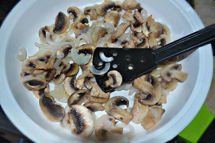 Запеканка с кабачками и куриными сердечками