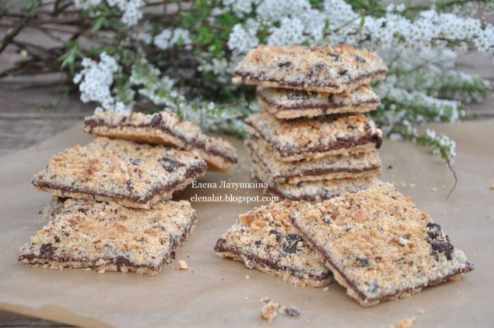 Печенье с шоколадом и орехами