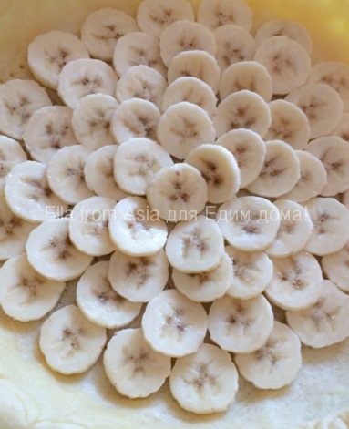 Бананово-миндальный тарт с маскарпоне