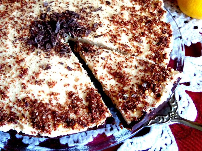 Чизкейк с шоколадом и домашним маскарпоне