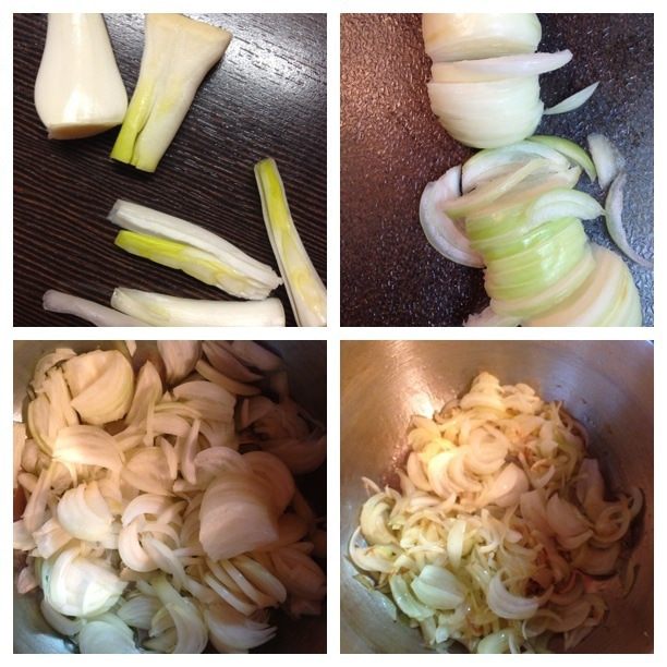 Пироги с грушей-пашот, карамелизированным луком и голубым сыром