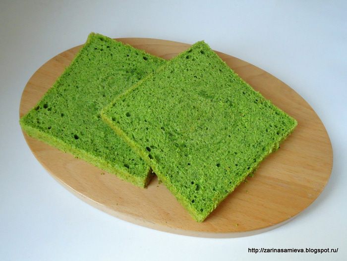 Пирожное Шпинат-малина