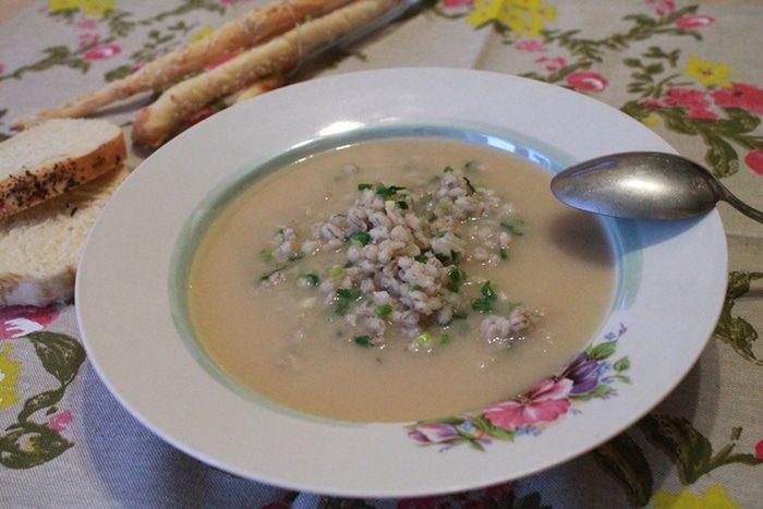 Суп-пюре с перловой крупой