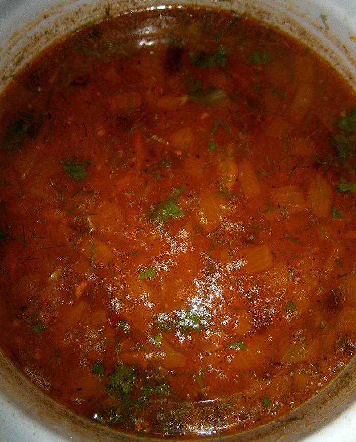 Суп с фаршем, рисом и имбирем