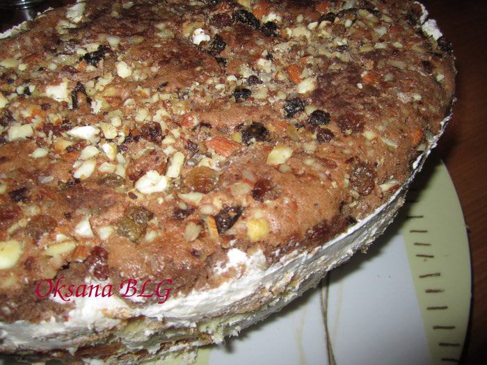 Двухцветный бисквитный торт..