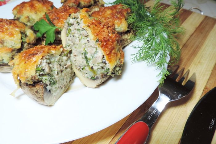 Фаршированные шампиньоны &amp;quot;Шик&amp;quot;