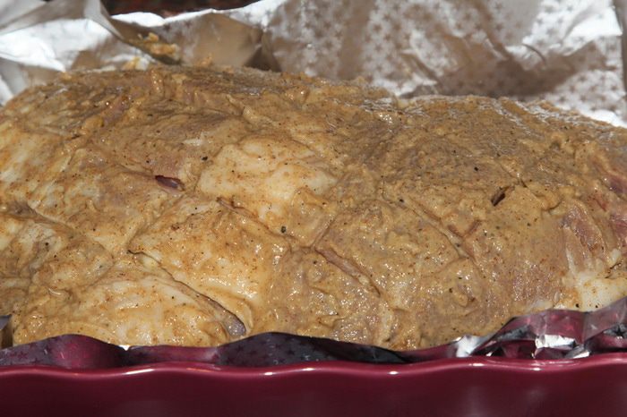 Свиная лопатка, запеченная в горчице
