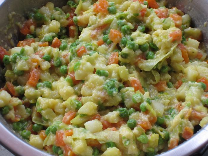 Овощной террин с яйцом