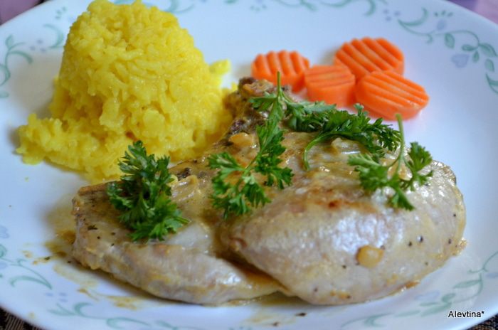 Свиные котлеты с горчицей 