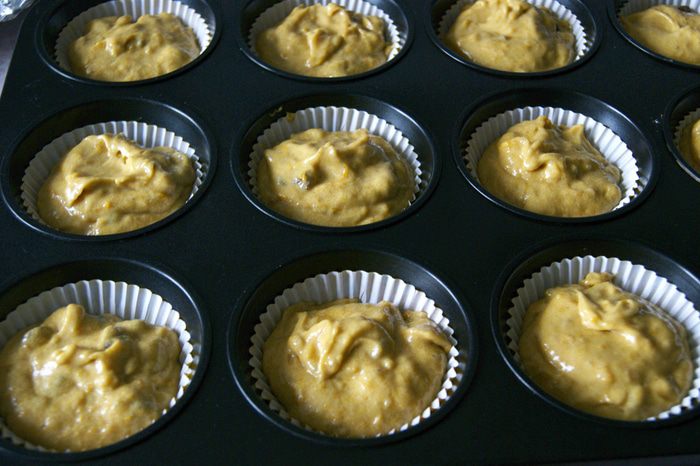 Тыквенные кексы с морковным кремом