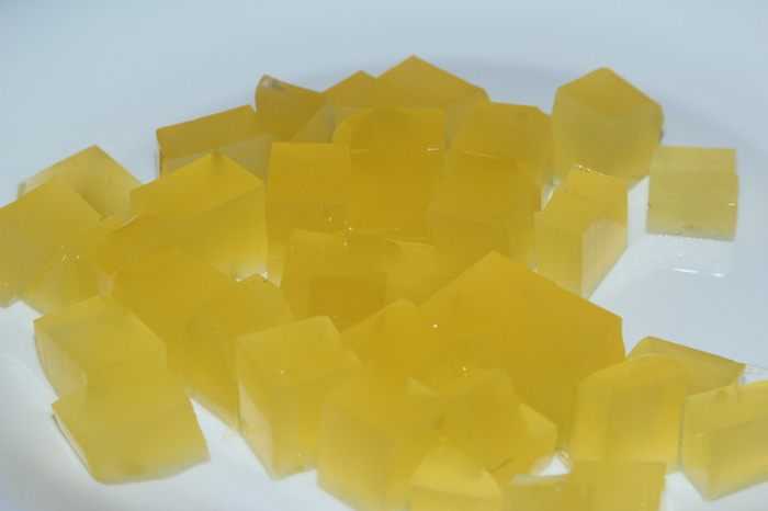 Творожно-яблочный мусс с апельсиновым желе