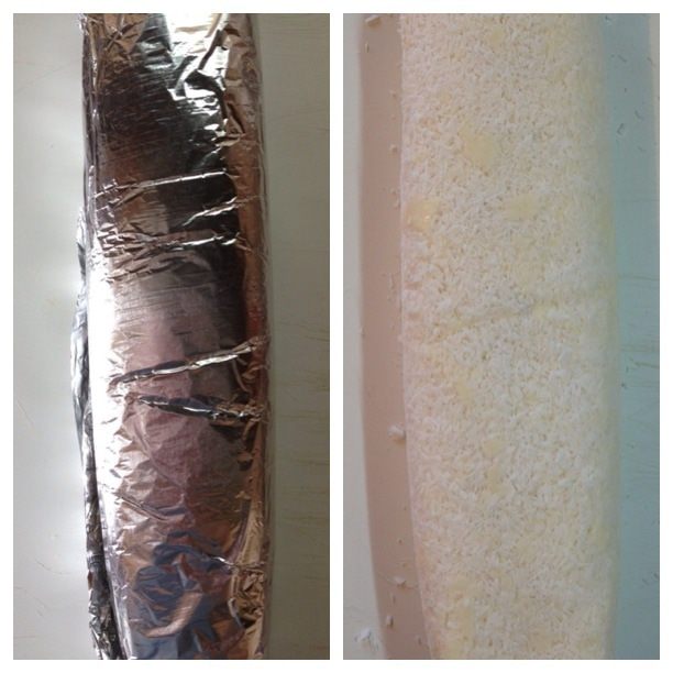 Творожный десерт-рулет с клубникой и миндалем