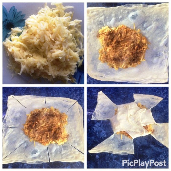 Плацинды с творогом и яблоком