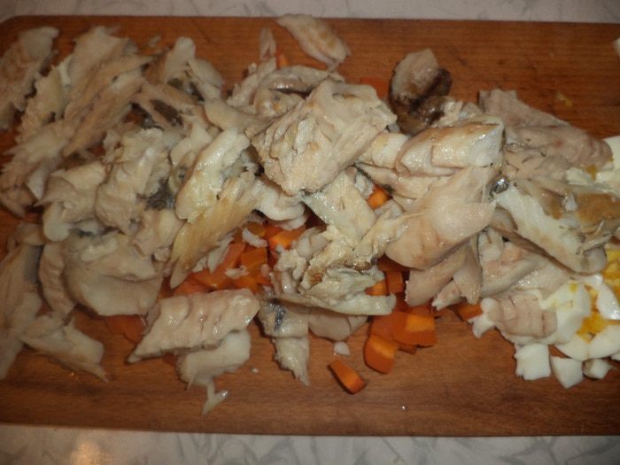 Овощная  запеканка с  рыбой  по-домашнему