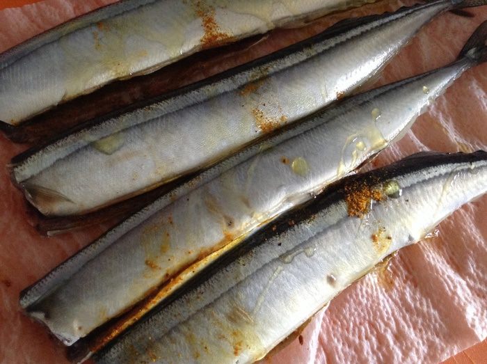 Сайра в духовке