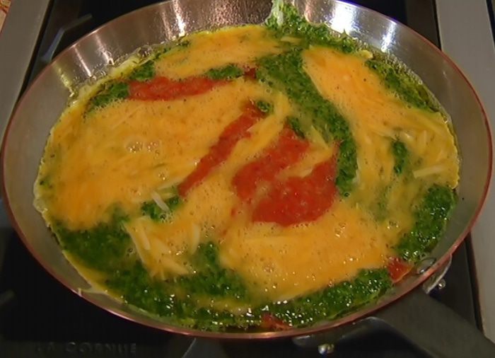 Трехцветный омлет 