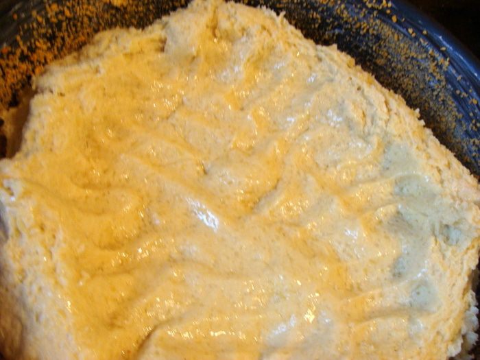 Мясной пирог с моцареллой на картофельном тесте