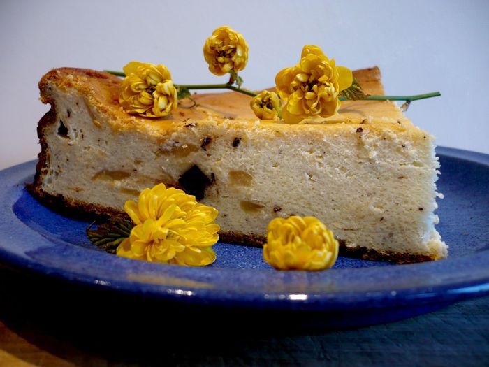 Чизкейк с грушей и шоколадом