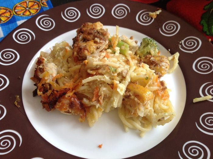 Гратен с курицей