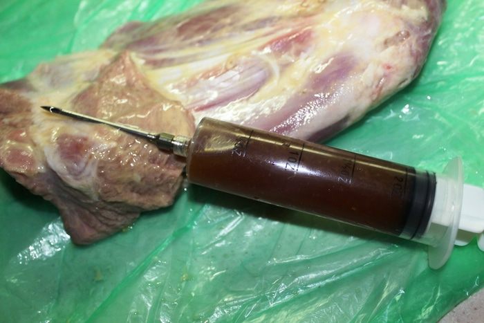 Баранья нога в апельсинах